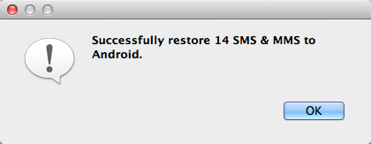 restore Android SMS and MMS from Mac
