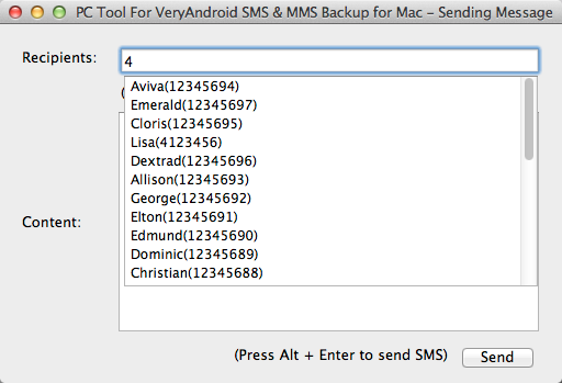 send SMS on Mac with Android